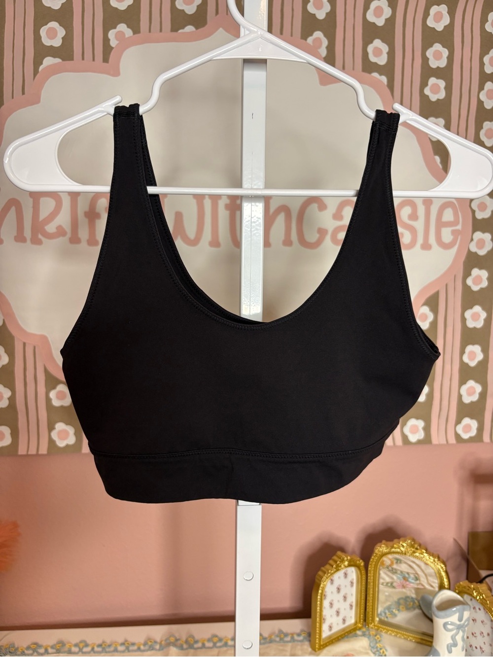 Free people movement black woman’s scoop neck sports bra